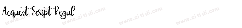 Acquest Script Regul字体转换